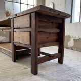 XL central island workbench oak