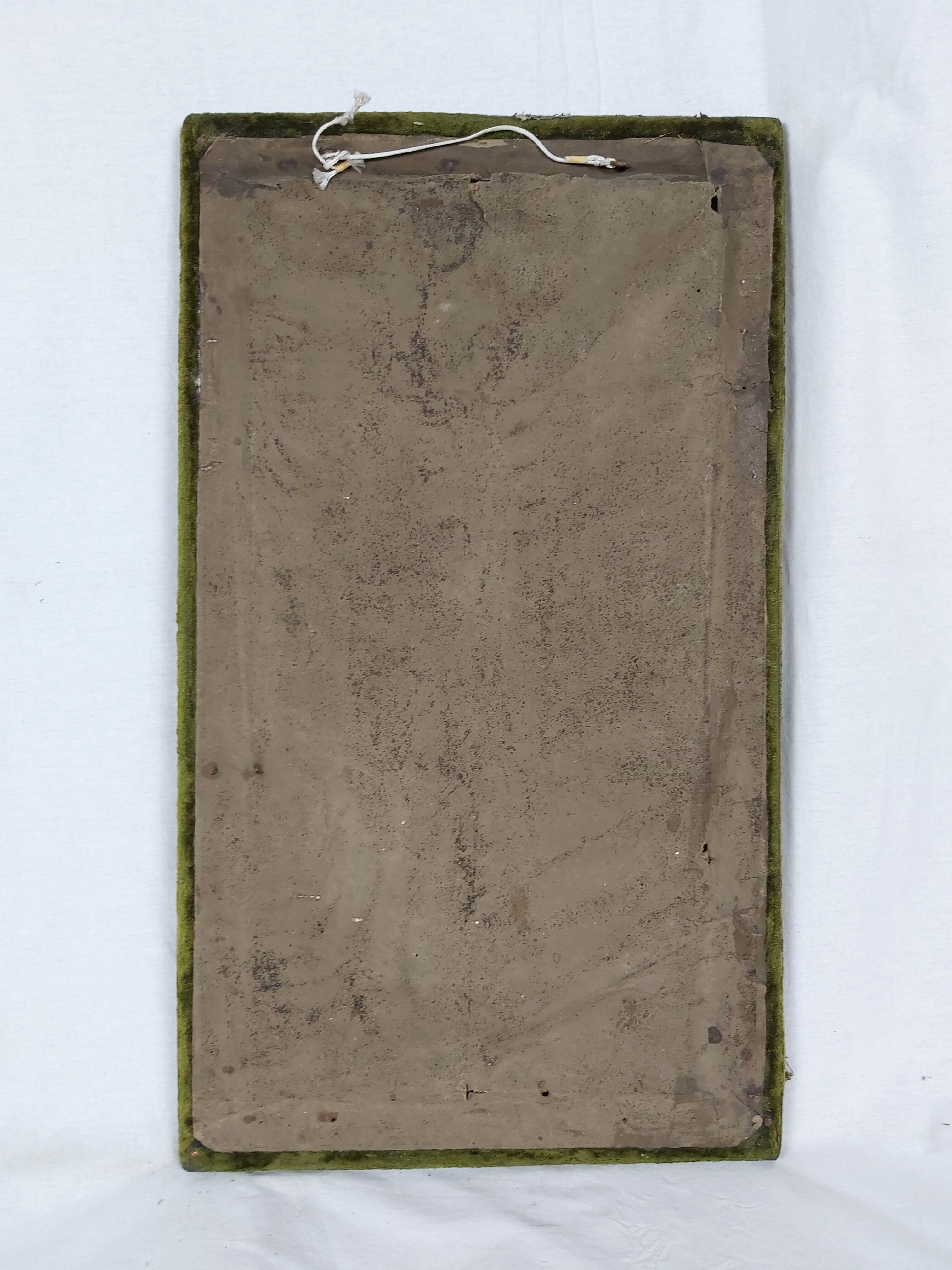 French vintage oil painting on alabaster