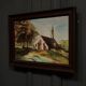 20th century oil on canvas depicting a Breton church by Guimard