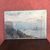 Oil on "marine" canvas, early 20th century