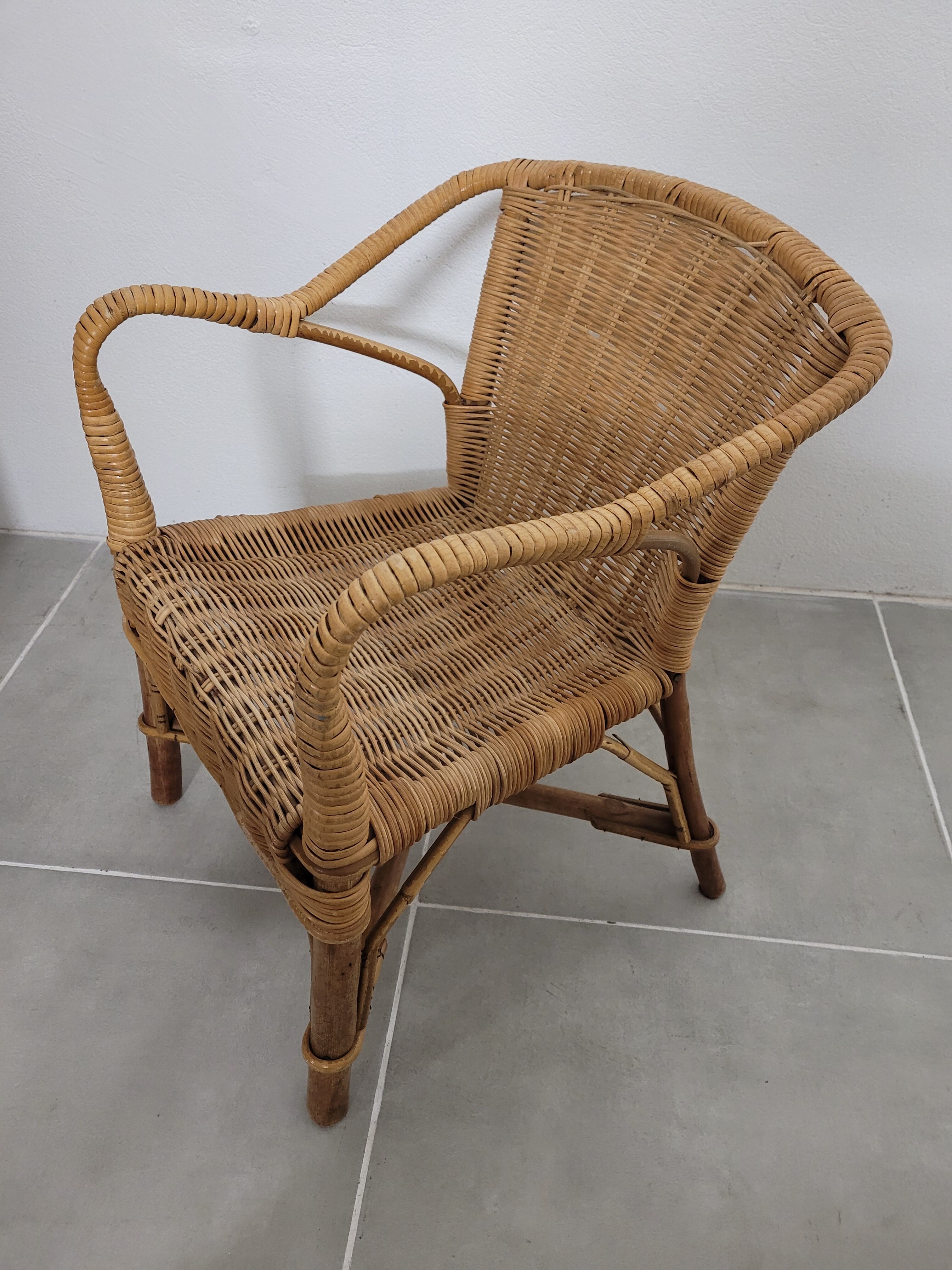 Rattan children's chair