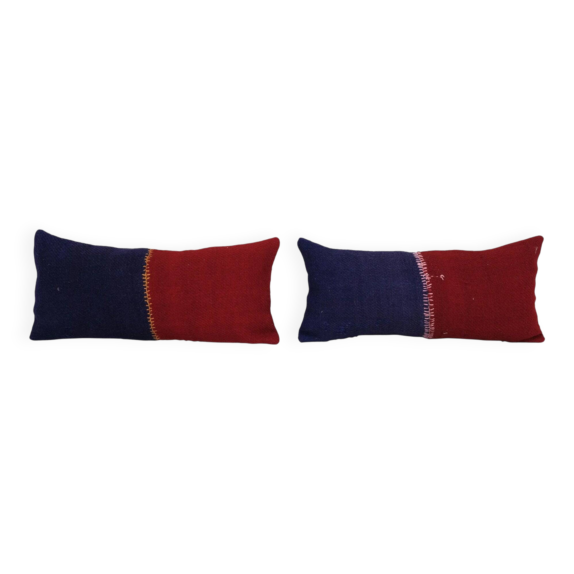 Set of 2 vintage kilim cushion covers 51x25 cm