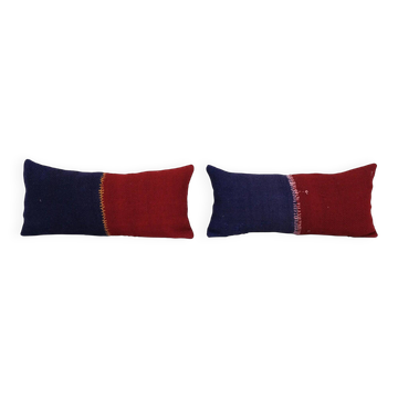 Set of 2 vintage kilim cushion covers 51x25 cm