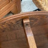 Art deco oak pedestal table