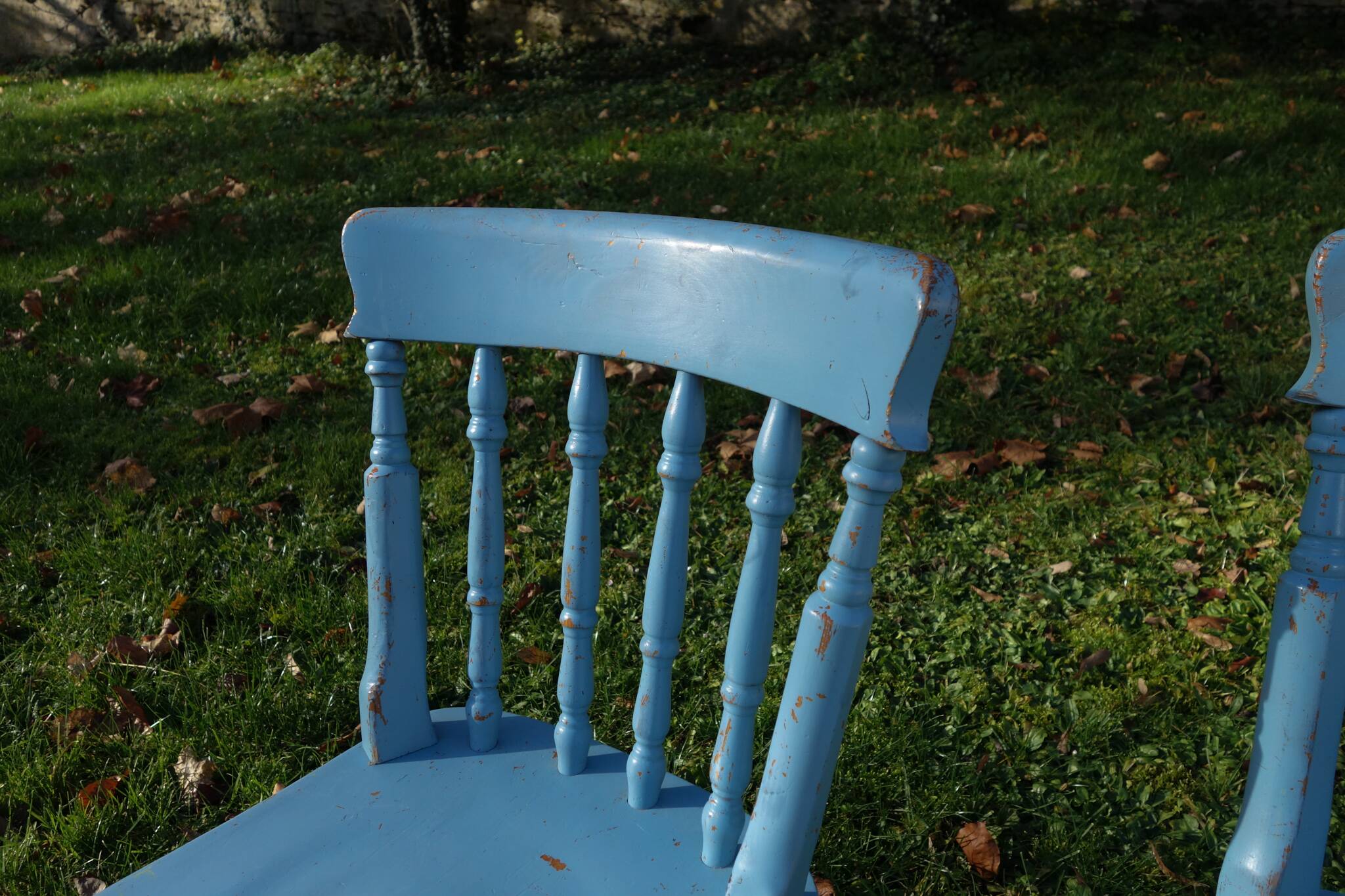 Pair of vintage wooden chairs