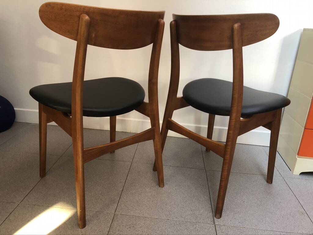 Paire de chaise CH30 Hans Wegner