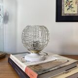 Ceiling light or globe wall light, moulded glass, 14 cm, porcelain rose.