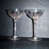 Lot de 2 coupes en cristal de saint-louis modèle odessa 6020 epoque 1900