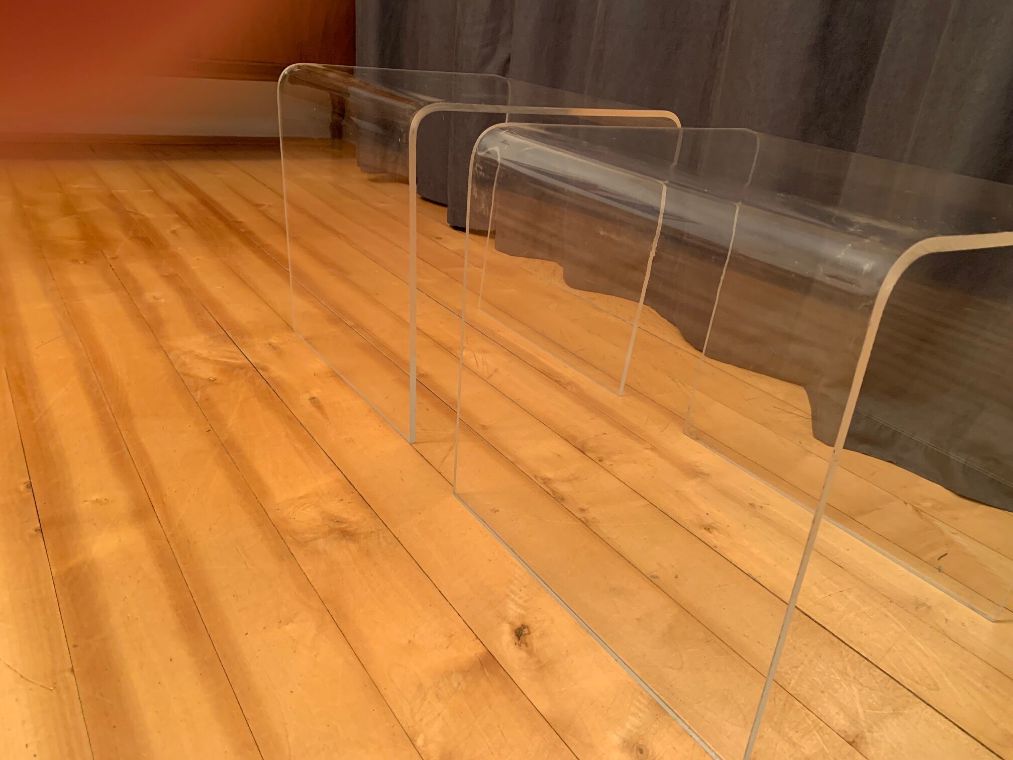 Pair of 1970s Lucite Side Tables