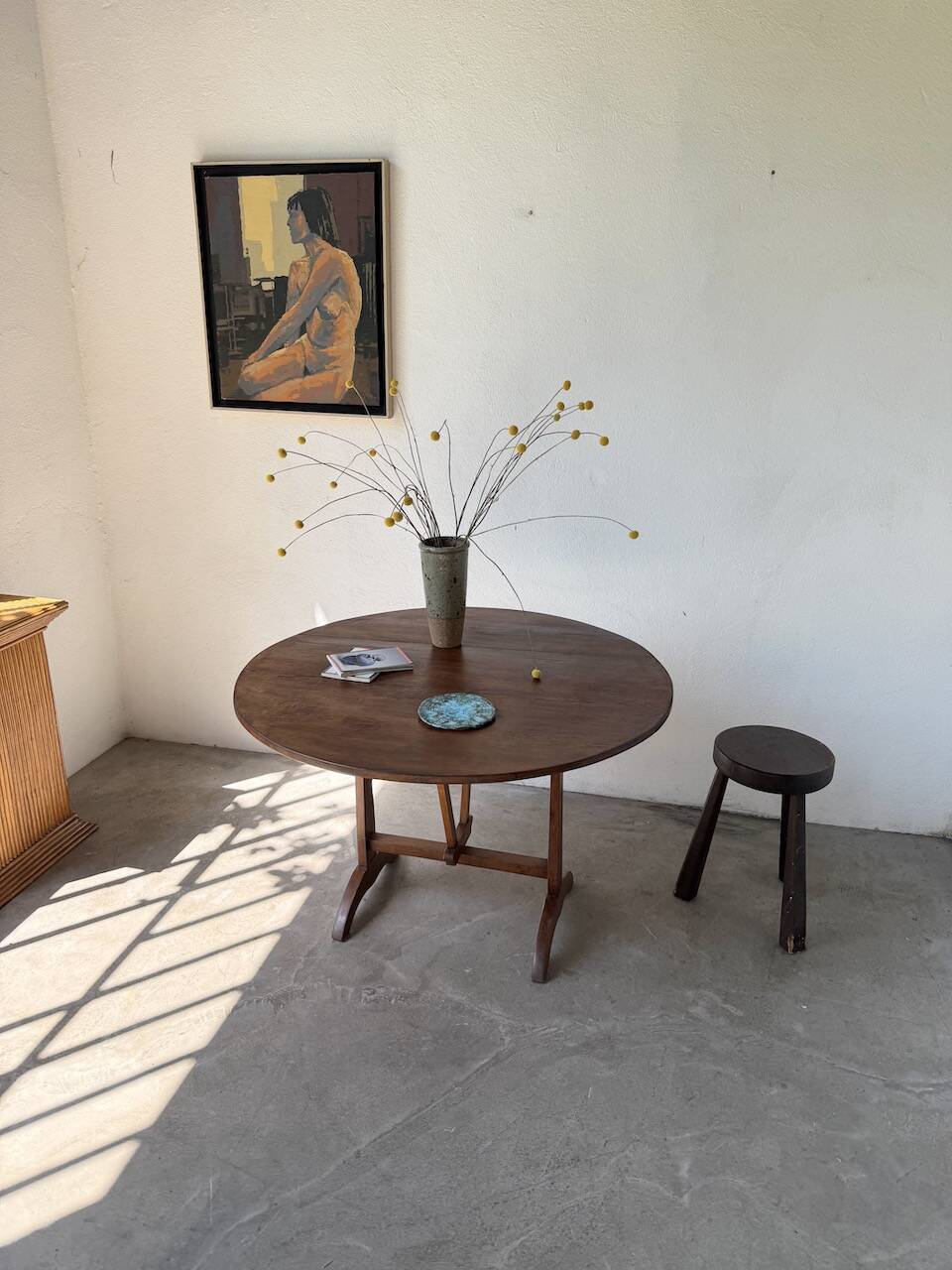 1950s oak winegrower's table