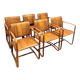 Ralph Lauren Style Leather Chair with Buckle - Jacques Adnet