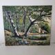 Tableau - Oil on canvas Verdant landscape river Signed M De Livenaye 197
