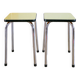 Pair of yellow formica stools, 1970