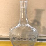 Carafe avec bouchon verre ciselé service vin vintage