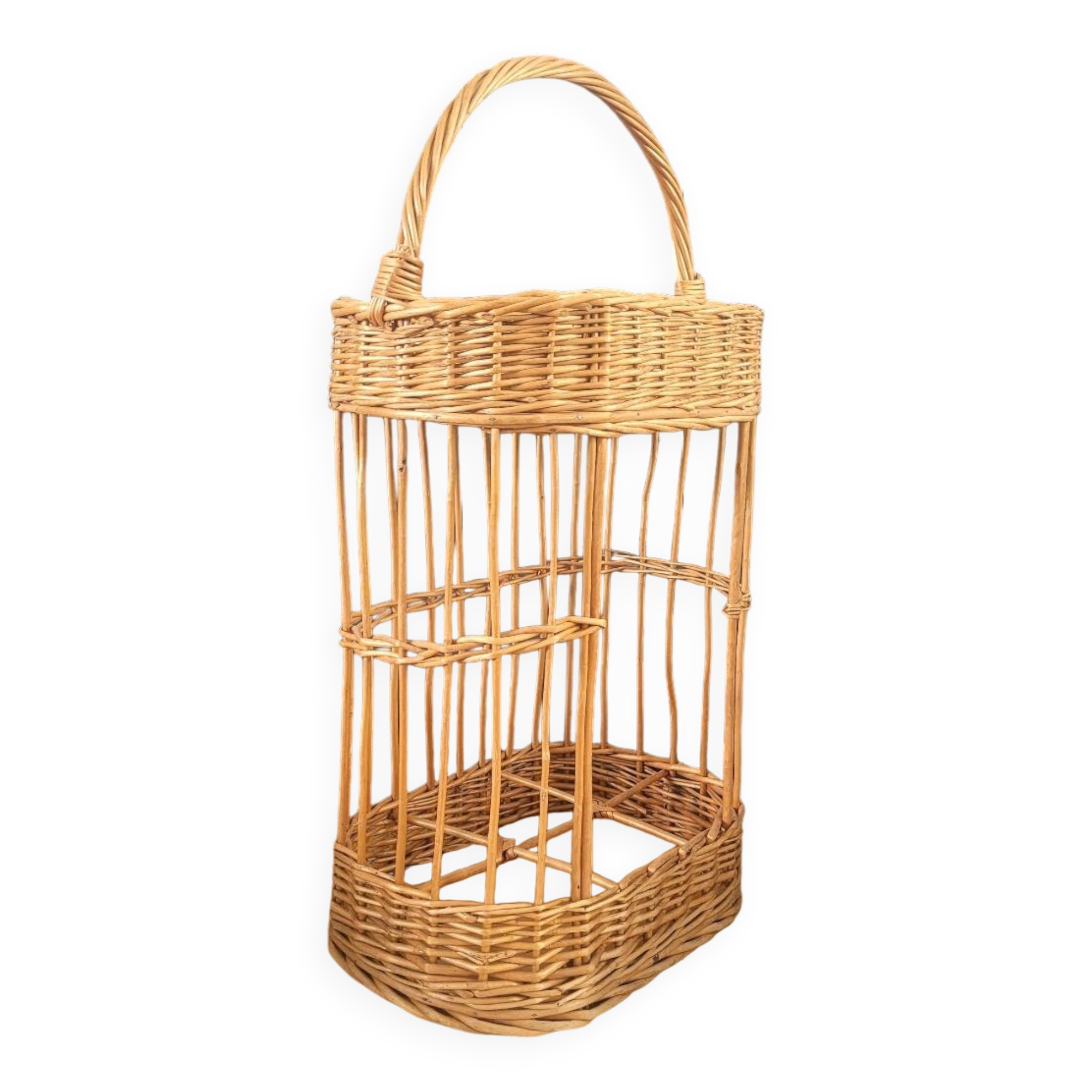 Rattan serving trolley