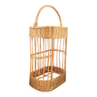 Rattan serving trolley