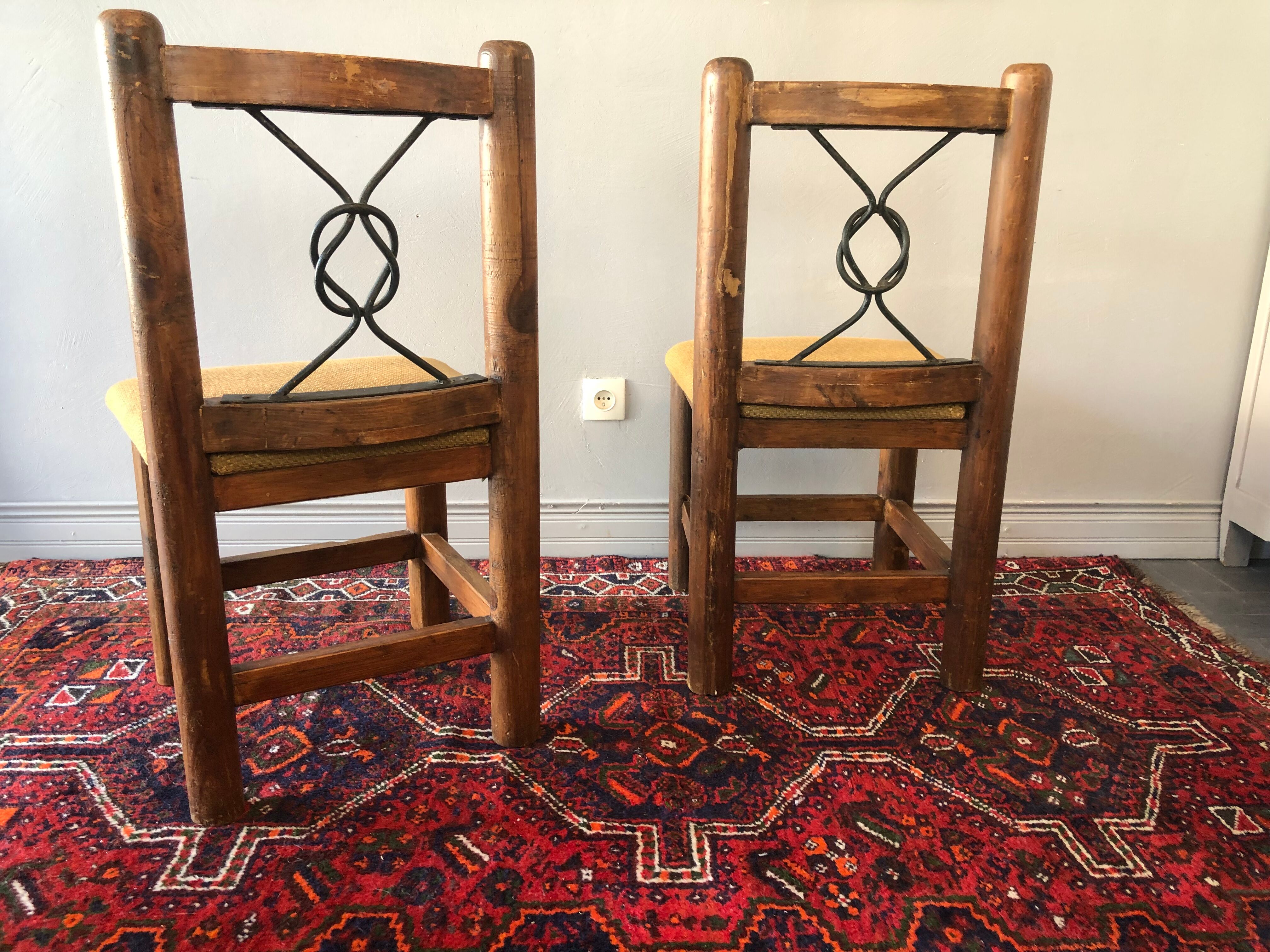 Duo of chairs brutalist style