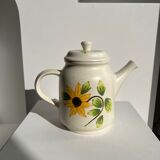 Vintage sunflower teapot Sarreguemines model Farandole H:20cm
