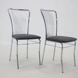 1970s Set of 6 Italian Dining Chairs in Bouclé Fabric