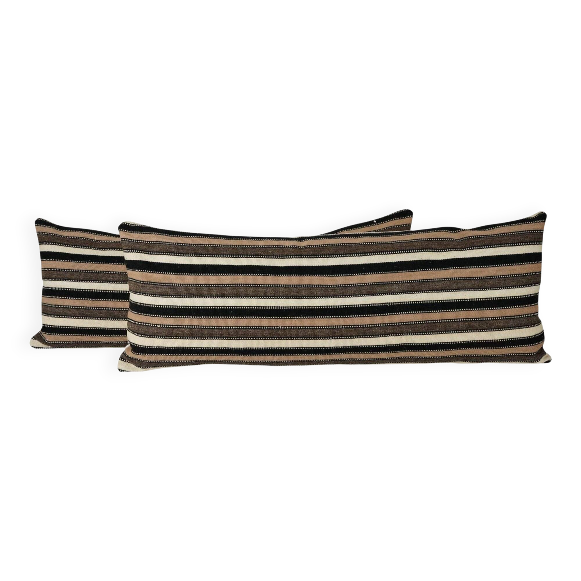 Set of 2 vintage kilim cushion covers 46x122 cm