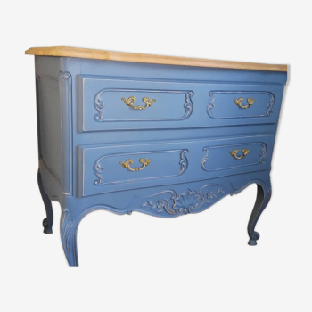 Louis xv blue and raw wood jumping commodity