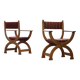 Vintage 1960s Brutalist Kurul Armchairs in Oak - style of Henning Kjærnulf