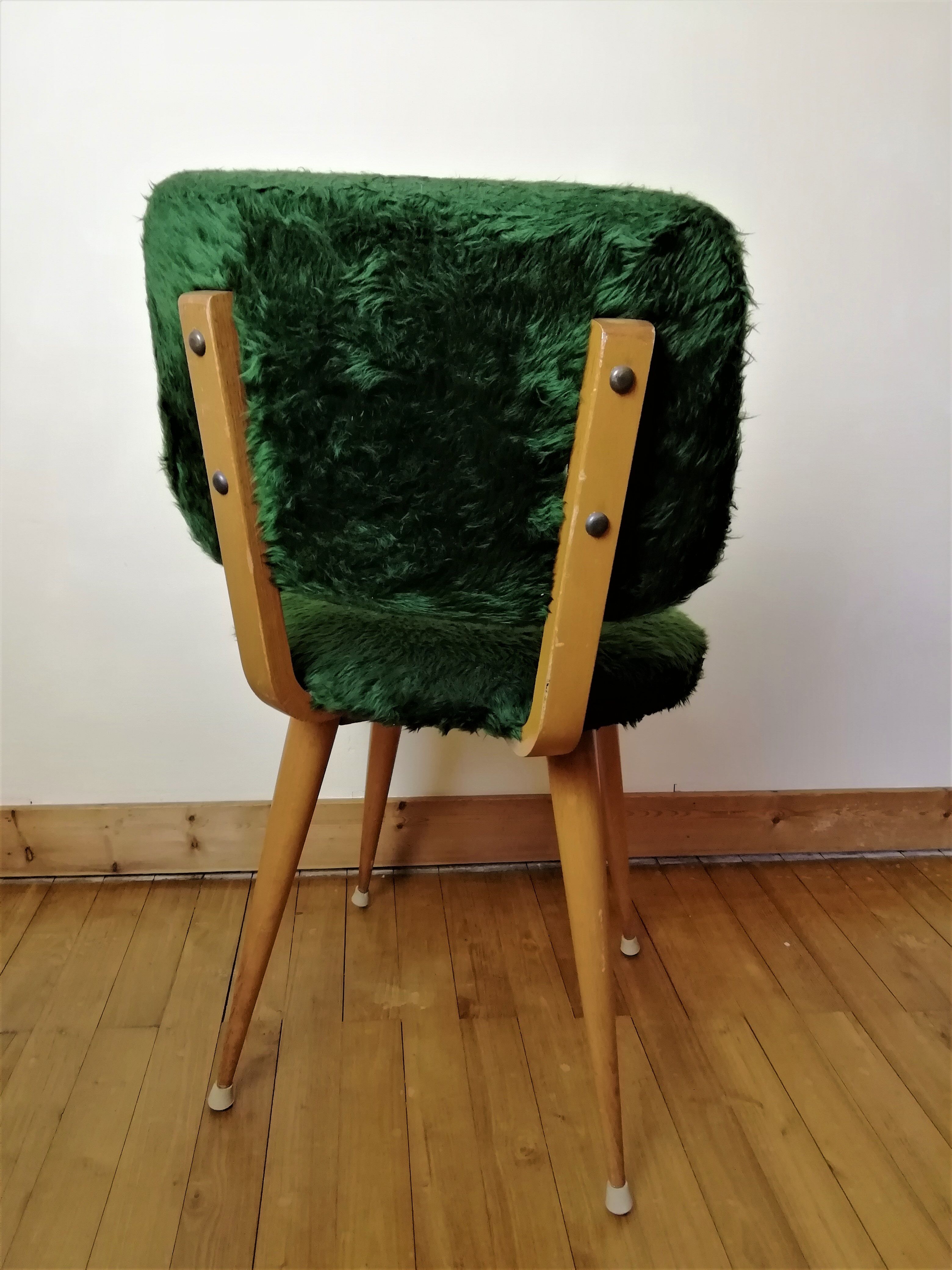 Faux fur vintage chair
