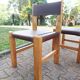 4 brutalist chairs by Pierre Chapo