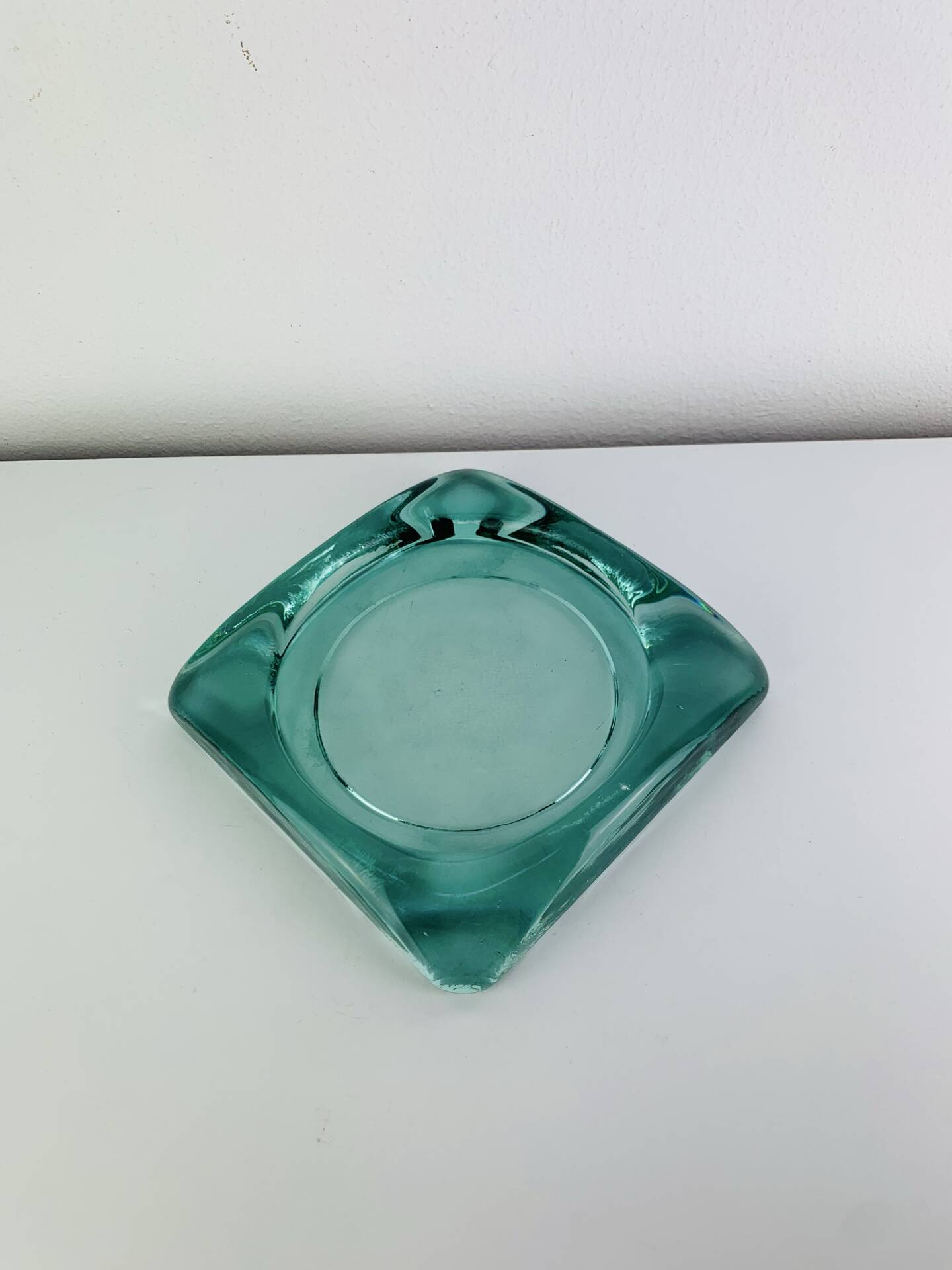 Vide poche ou cendrier Saint Gobain, pavé de verre, années 60