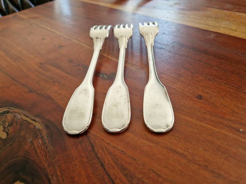Christofle Set of 3 Versailles model silver-plated table forks