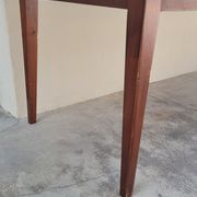 Old farmhouse table with mosaic top and tapered legs - 2m64