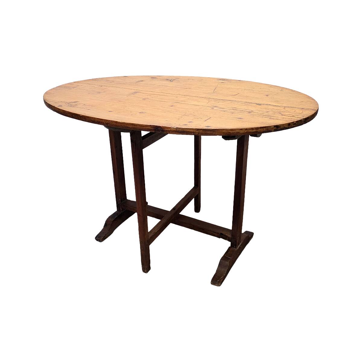 Antique French Oval Vigneron Table, early 1800s