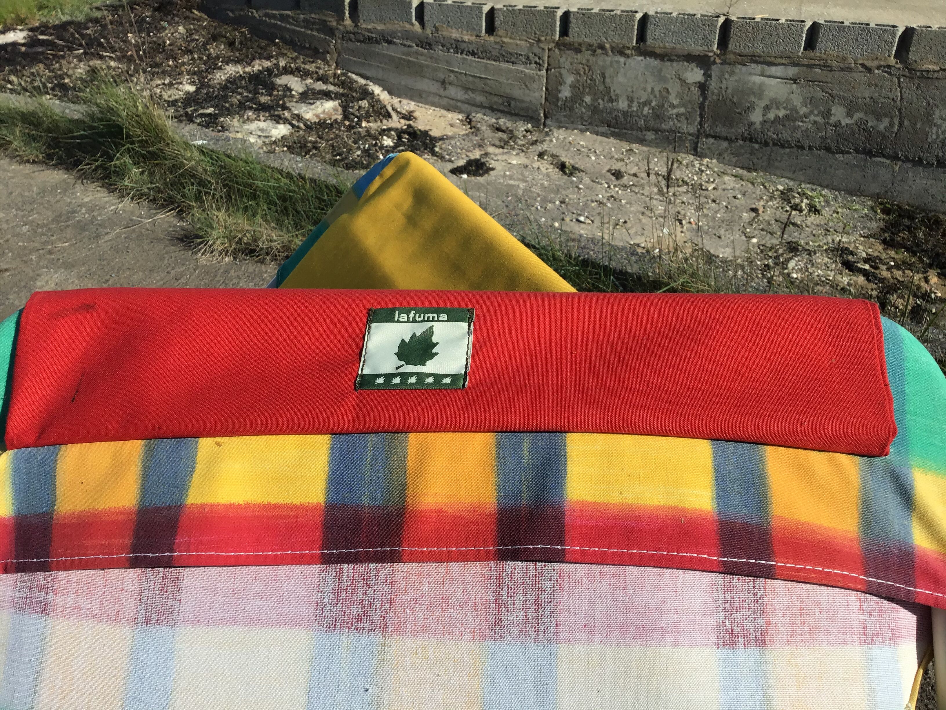 Pair of vintage Lafuma sunbeds