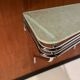 Frosted glass and steel console