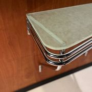 Console acier et verre givré