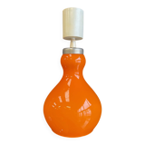 Vintage suspension in orange opaline – retro 70s design chandelier.