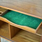 Danish mid century Kai Kristiansen teak tambour door record player cabinet, 1960s