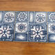Coffee table in rosewood with blue tiles designed by Johannes Andersen, 1960s