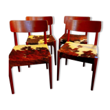 4 vintage Scandinavian cow chairs