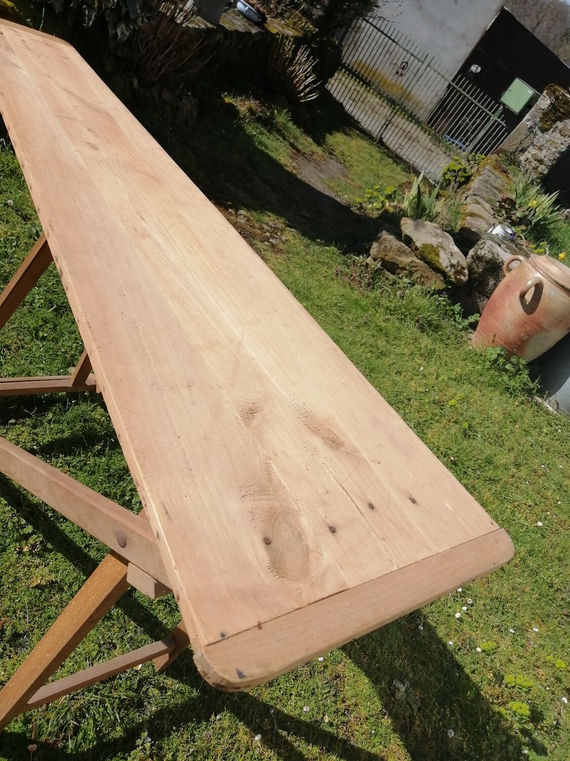 Wooden ironing board