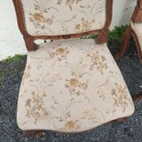 Suite de 3 fauteuils style Louis XV en bois sculpté – tapisserie tradi