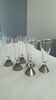 Set of 6 vintage 70s champagne flutes pyramid foot