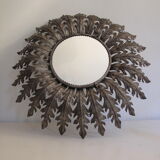 Miroir soleil en fer oxydé 54cm