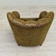 Années 1950, fauteuil relax vintage danois en tissu vert, état d’origine.