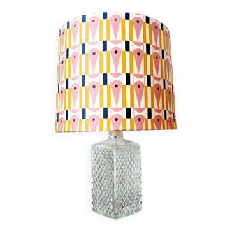 Whisky carafe lamp and abstract lampshade