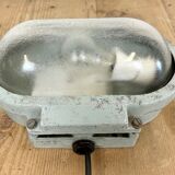 Industrial Cast Aluminium Wall Light with Frosted Glass from Elektrosvit, 1970s