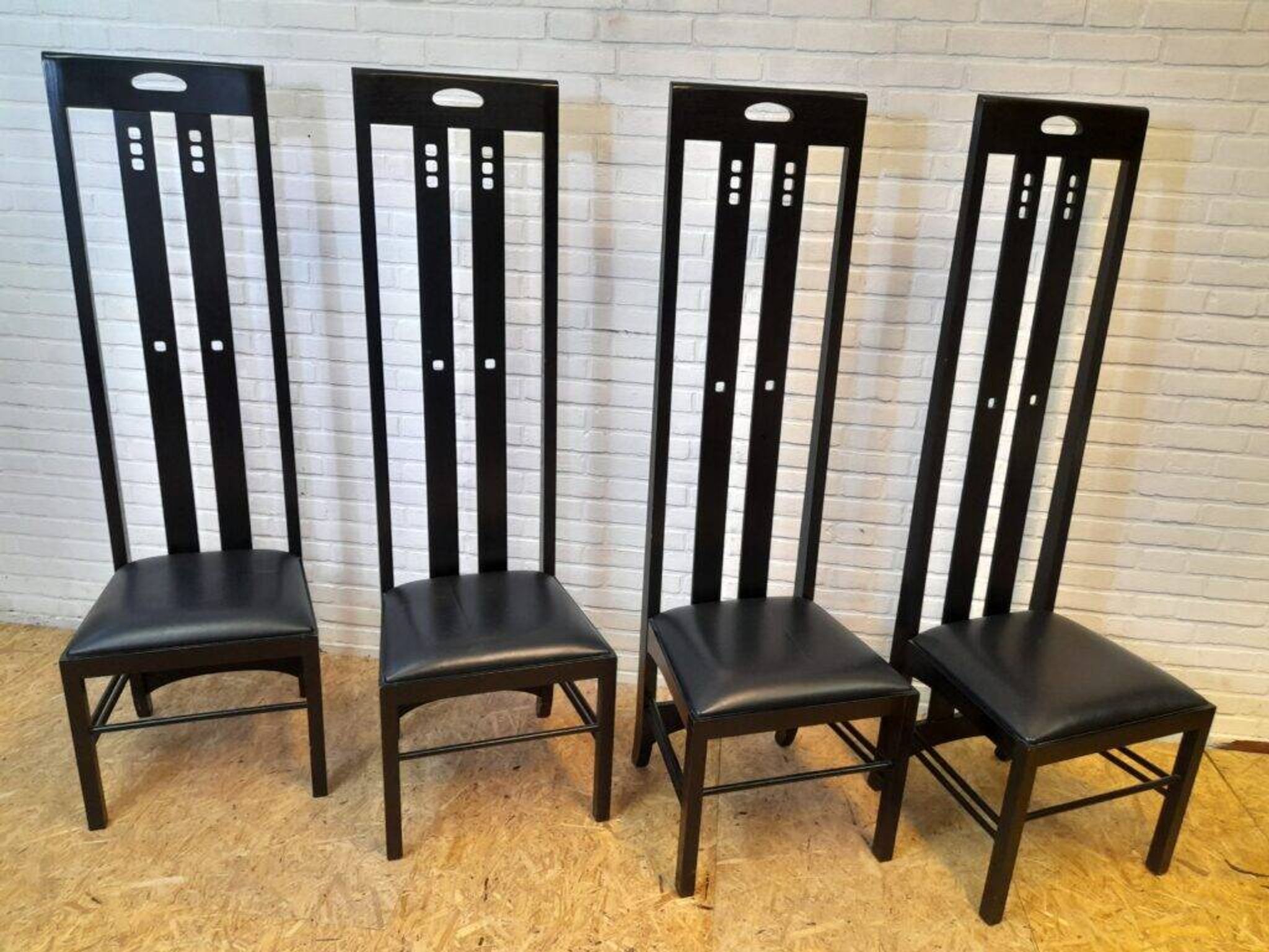Set of 4 Ingram chairs by Charles Rennie Mackintosh