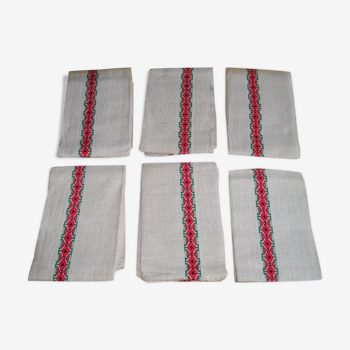 Set of 6 old cloths in métis