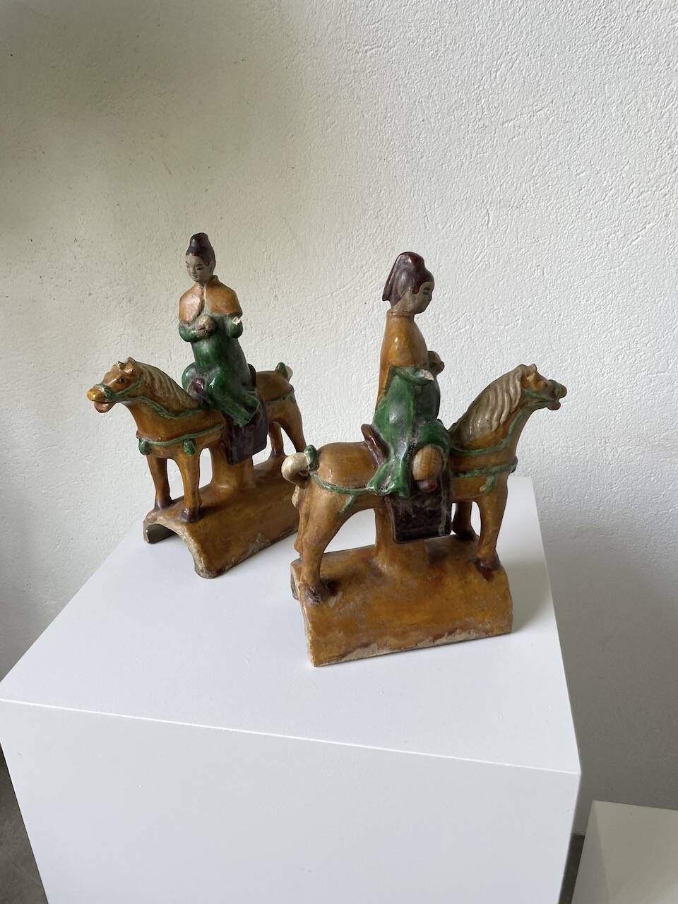 Ming period terracotta equestrian ridge tile