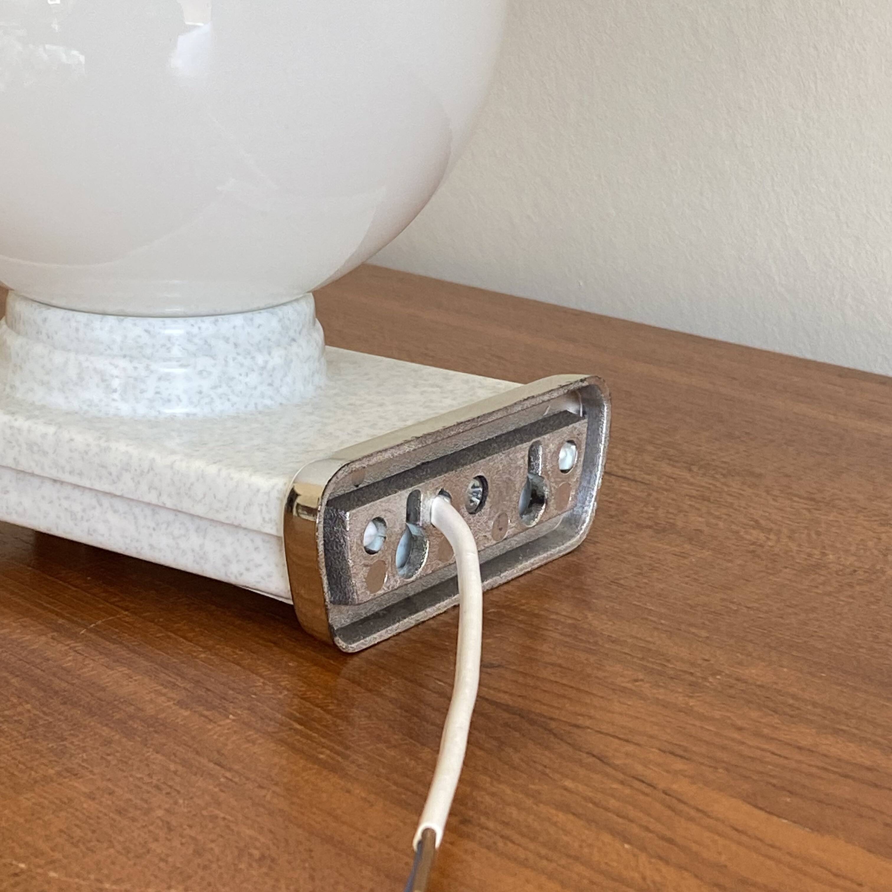 Antique wall light with glass globe and plastic body LAMP-7455